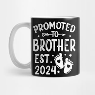 Promoted To Brother Est 2024 First Time Dad Father's Day Mug